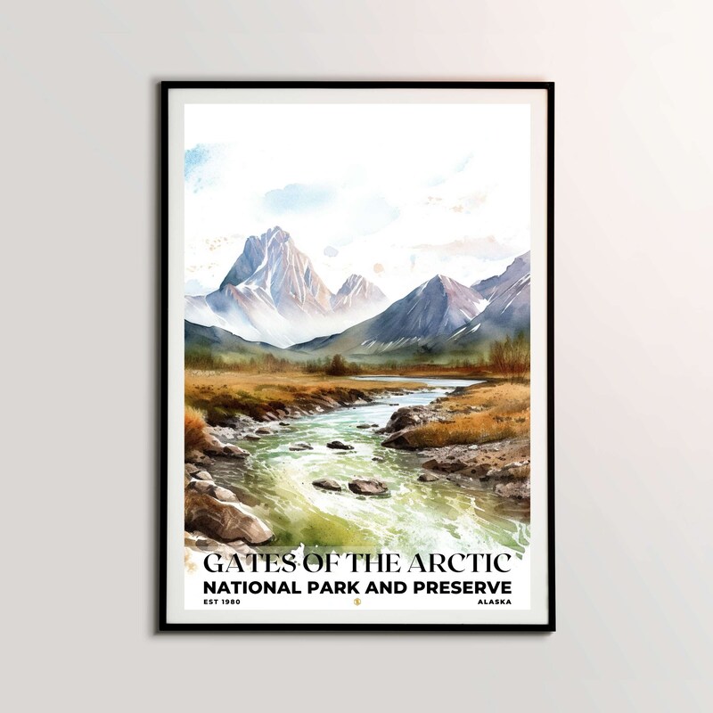 Gates of the Arctic National Park and Preserve Poster, Travel Art, Office Poster, Home Decor | S4